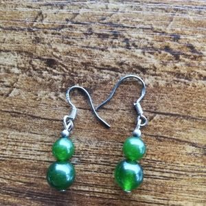 Alaska Green Jade Earrings